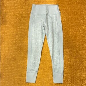 Aerie “The Hugger Legging, High Rise, Long inseam”. Color:Light Blue, Size:LG